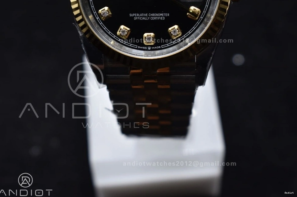 126233 Clean Bracelet Steel Black VR3235 Best Jubilee Dial on YG Diamonds 904L DateJust SS 1:1 Edition 36 0701